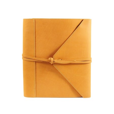 Rustico Soft Leather Binder with flap - 8.5'' x 11'' in Buckskin OF0051-0005